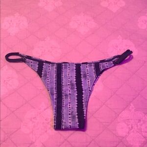 Stylish Blue and Black Bikini Bottom